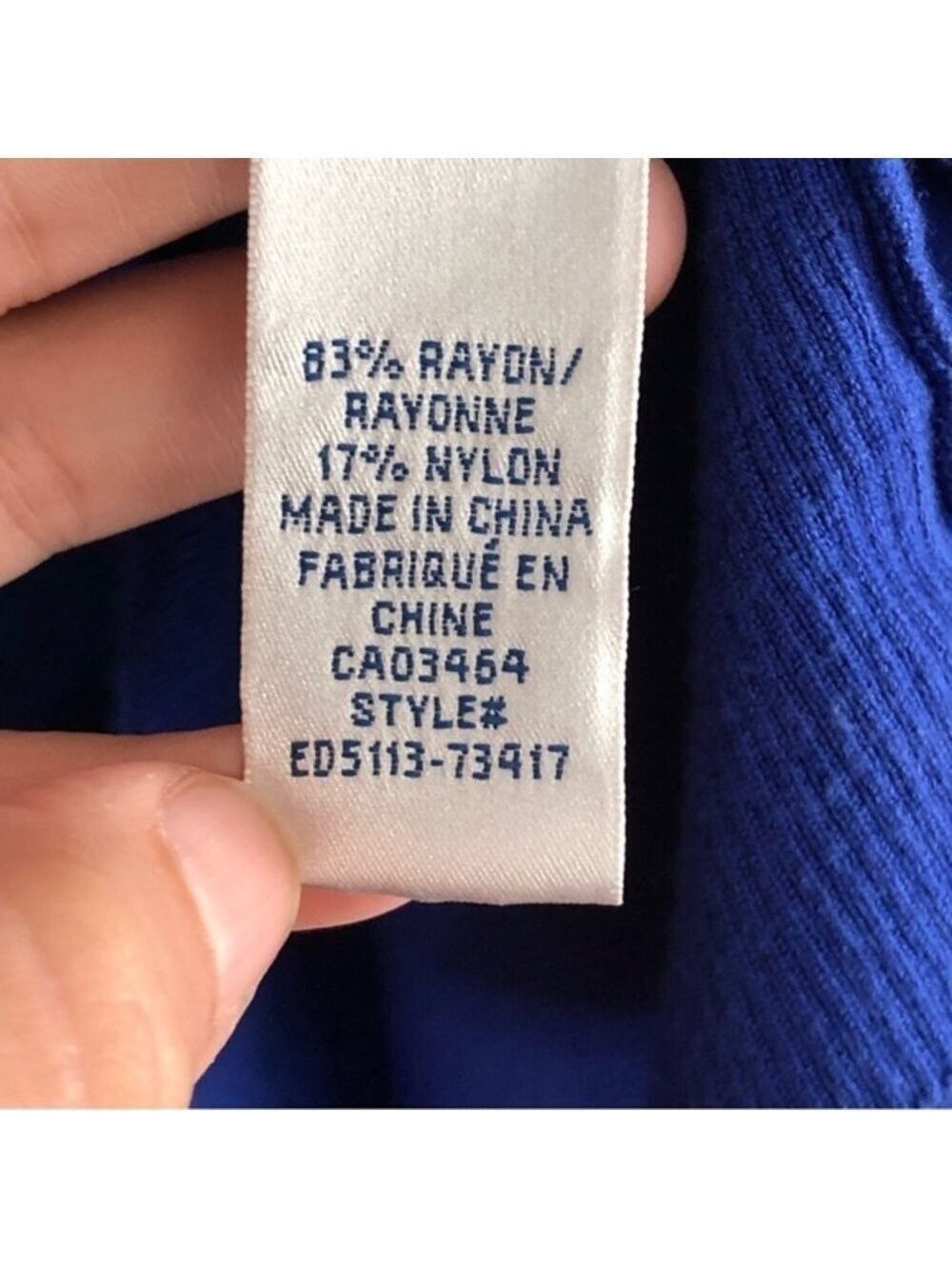 RICKI'S Size Large Blue Striped Cardigan - Picture 6 of 6